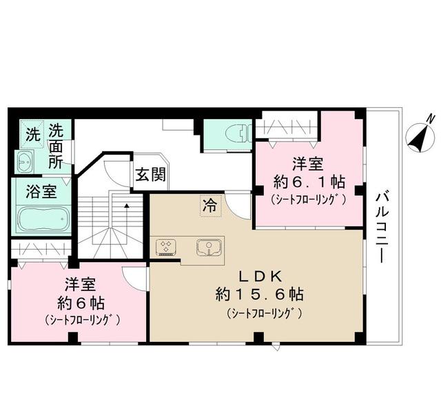 メゾン・ド・コール(2LDK/3階)の間取り写真