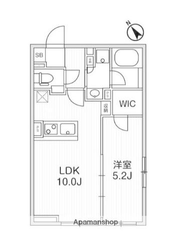 ラヴィエール滝野川(1LDK/1階)の間取り写真