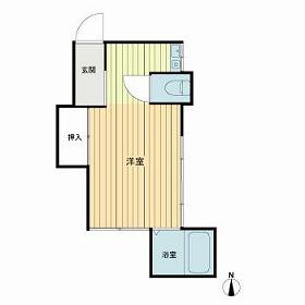 コーポメグ(ワンルーム/1階)の間取り写真