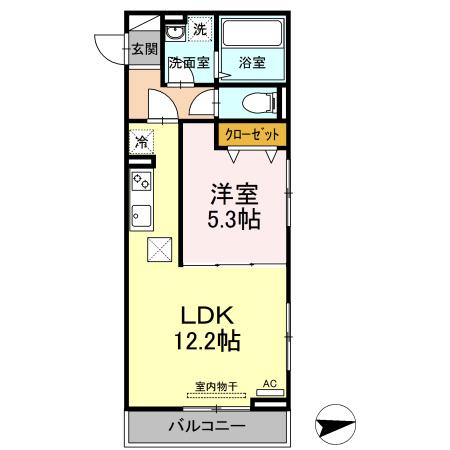 セジュール西台3(1LDK/1階)の間取り写真