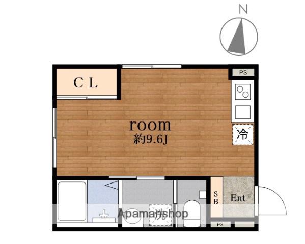 AQ FOREST赤羽西(ワンルーム/1階)の間取り写真