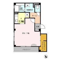 アバンウェル城北公園(1K/3階)の間取り写真