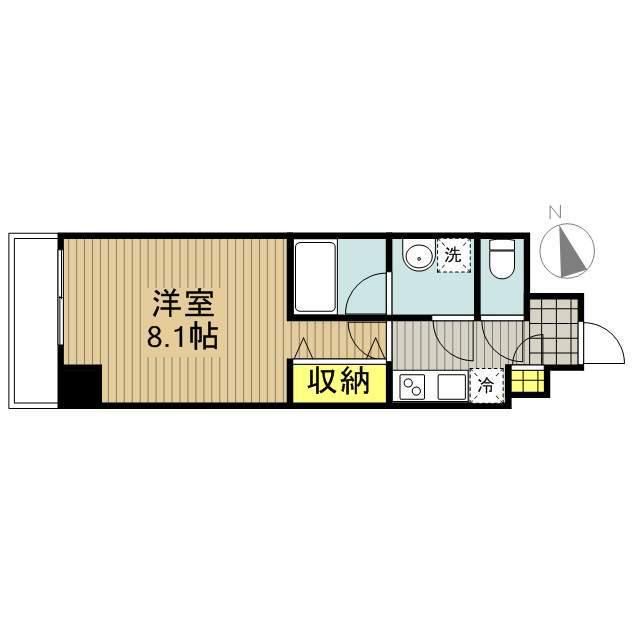 ディアレイシャス下北沢(1K/2階)の間取り写真