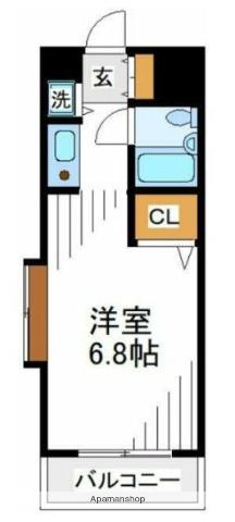 コンポーゼ上石神井(ワンルーム/2階)の間取り写真