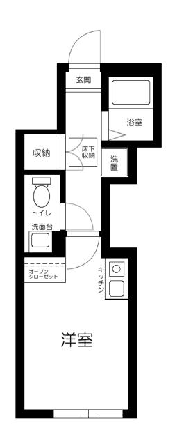メゾン・ド・セリーヌ(ワンルーム/1階)の間取り写真