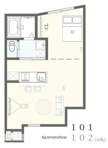 ボヌール高円寺(1LDK/1階)の間取り写真
