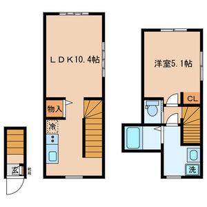 アザレ東武練馬(1LDK/2階)の間取り写真