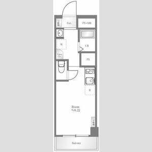 ルミエール荻窪(ワンルーム/4階)の間取り写真
