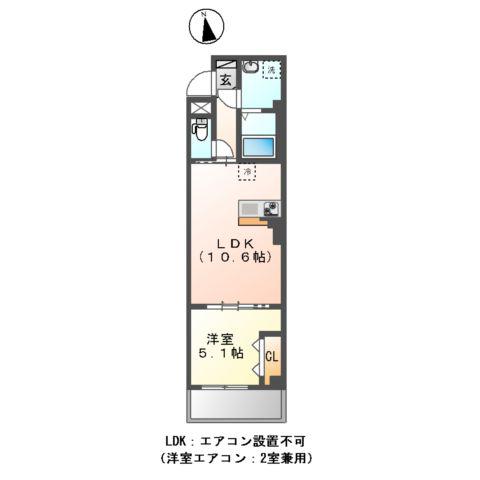 高島平1丁目マンション工事(1LDK/1階)の間取り写真