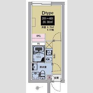 MAXIV CITY神楽坂(1K/2階)の間取り写真