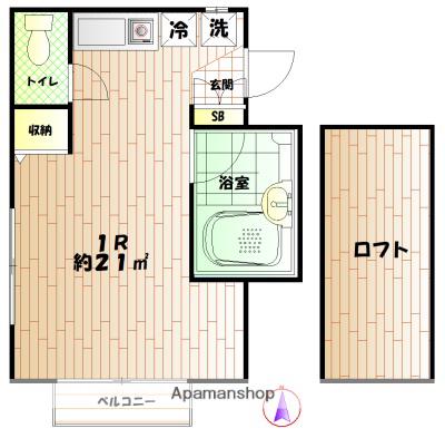 カーメル高円寺(ワンルーム/2階)の間取り写真