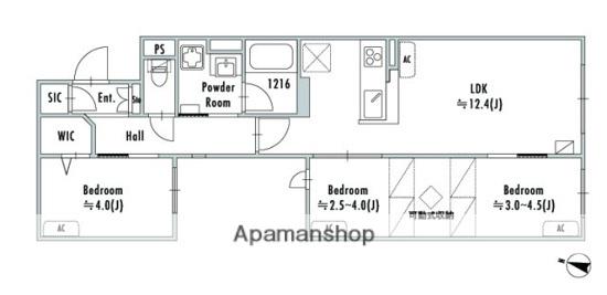 GRAN PASEO鷺ノ宮(3LDK/3階)の間取り写真