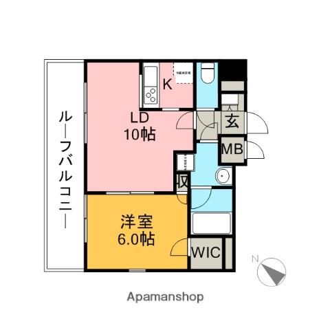LEXE AZEST赤羽(1LDK/7階)の間取り写真
