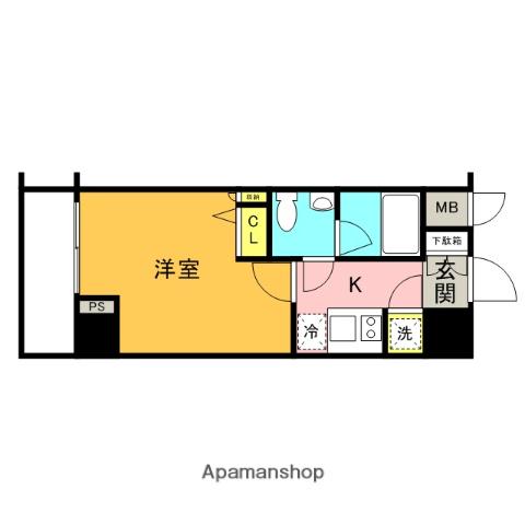 メイクスデザイン王子(1K/3階)の間取り写真