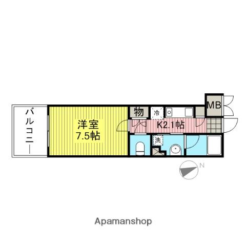 ステラメゾン下北沢(1K/1階)の間取り写真