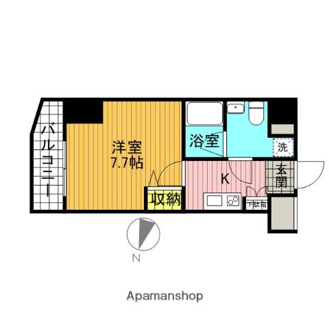 AZEST東十条(1K/2階)の間取り写真