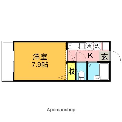 ラ・ムラージャ(ワンルーム/2階)の間取り写真