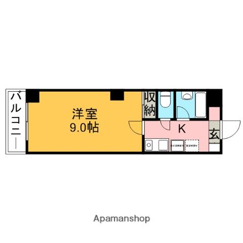 トムソーヤ(1K/1階)の間取り写真