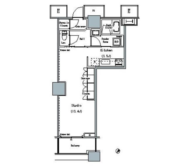 THE TOKYO TOWERS MIDTOWER(1K/5階)の間取り写真