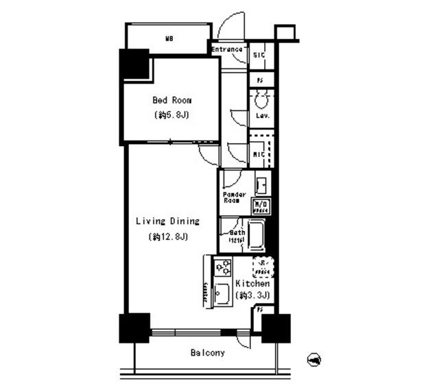 キャナルスクウェア豊洲(1LDK/3階)の間取り写真