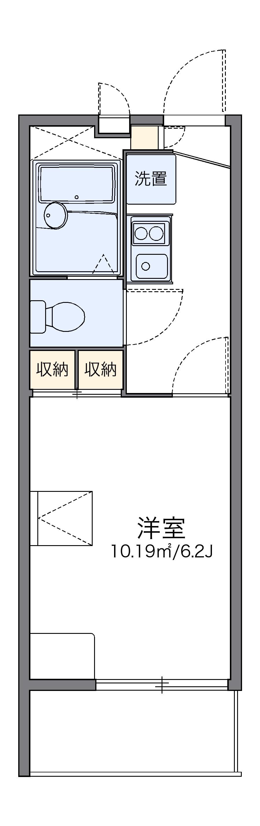 レオパレス舞浜 1階階 間取り