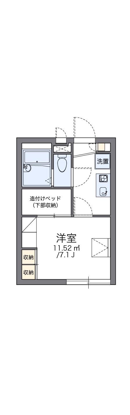 レオパレスSHINMEY(1K/1階)の間取り写真