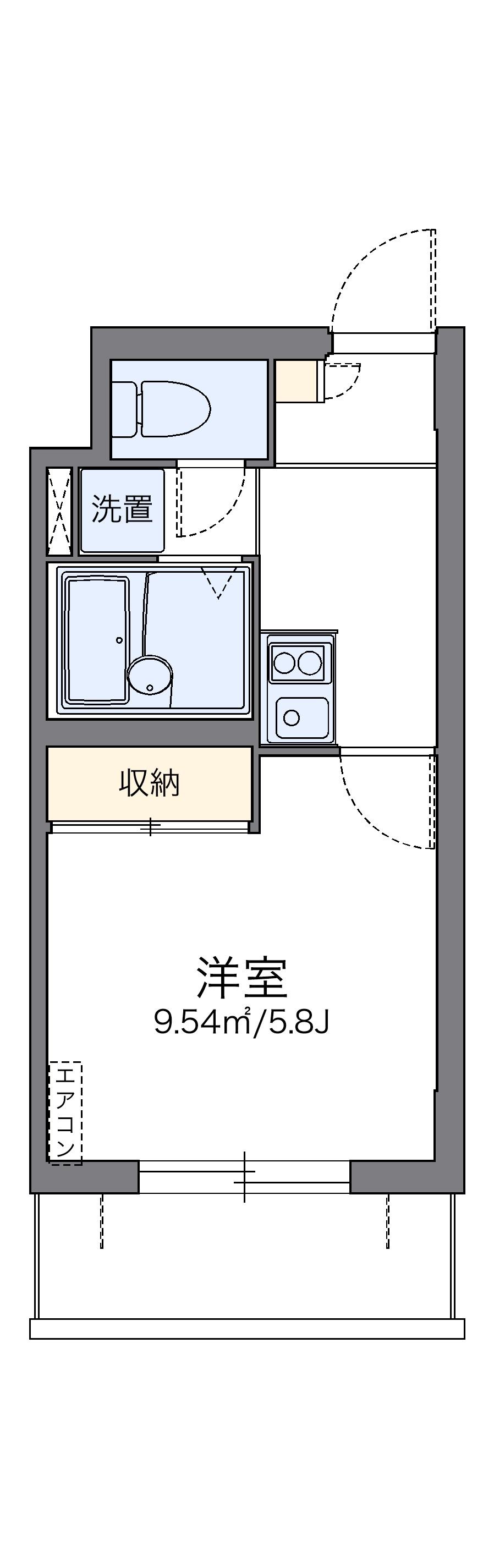 レオパレスアザレア 3階階 間取り