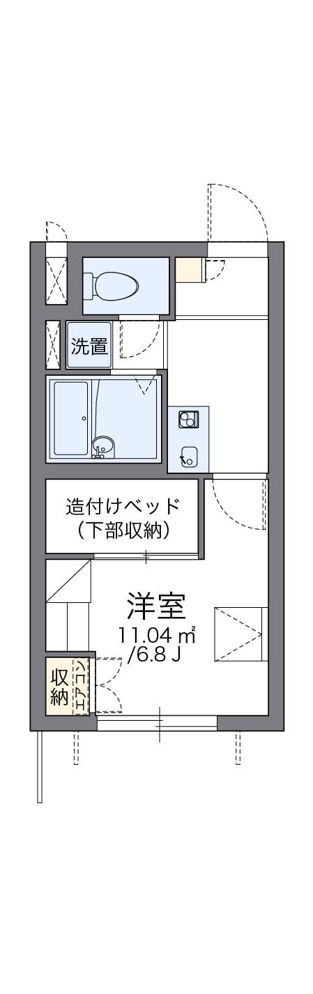 レオパレスルフナ(1K/1階)の間取り写真