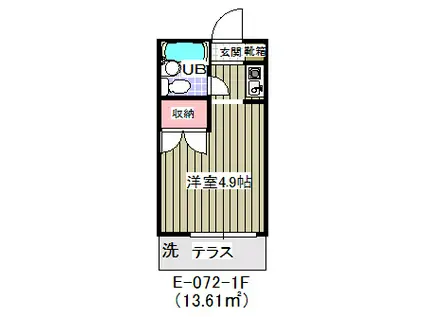 メゾン・ドモ(ワンルーム/1階)の間取り写真