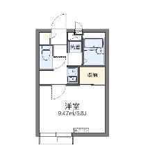 レオパレスメゾン錦(1K/3階)の間取り写真