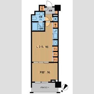 プライムアーバン日本橋横山町(1LDK/5階)の間取り写真