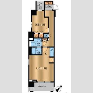 プライムアーバン日本橋横山町(1LDK/10階)の間取り写真