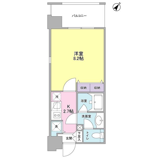 プロスペクト東雲橋(1K/4階)の間取り写真