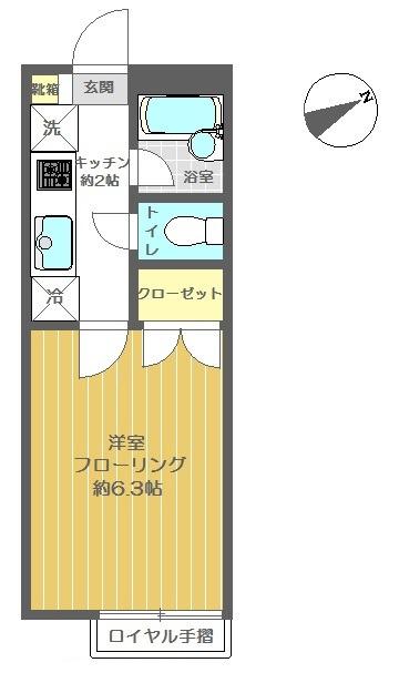 フェアステージ(1K/2階)の間取り写真