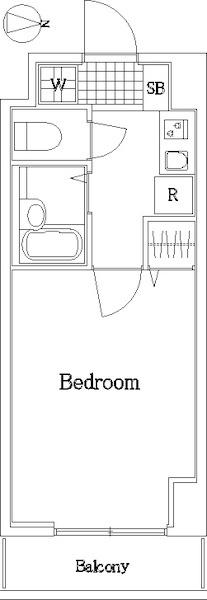 ヴェルステージ吾妻橋(1K/2階)の間取り写真