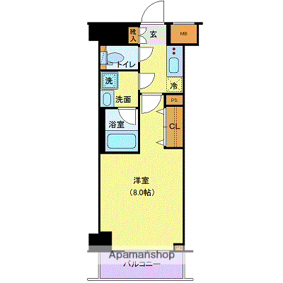 ジェノヴィア墨田文花スカイガーデン(1K/1階)の間取り写真
