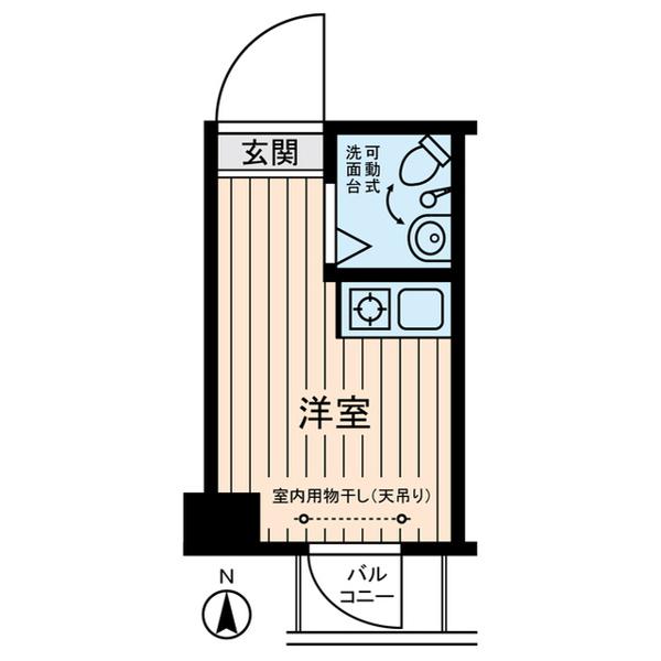 柳橋ビル(ワンルーム/4階)の間取り写真