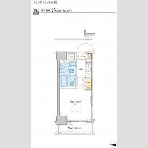 プラウドフラット両国(1K/12階)の間取り写真