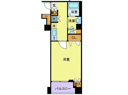 スカイコート東京ベイ 東雲(1K/3階)の間取り写真