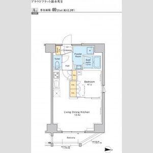 プラウドフラット錦糸町Ⅱ(1LDK/6階)の間取り写真