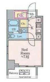 ドゥーエ西大島Ⅲ(1K/8階)の間取り写真