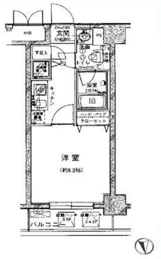 パレステュディオ御茶ノ水駿河台参番館 4階階 間取り