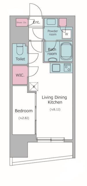 レジディア亀戸プレイス(1LDK/6階)の間取り写真