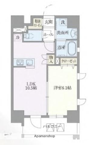 ライトテラス浅草(1LDK/8階)の間取り写真