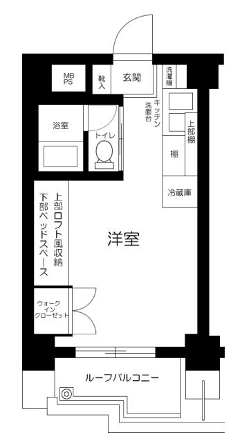 浅草スカイレジテル 12階階 間取り