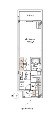 NIDO ASAKUSA(1K/9階)の間取り写真