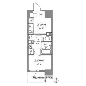 コスモグラシア三ノ輪(1K/14階)の間取り写真