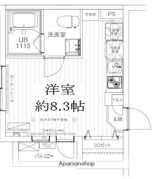 YSセゾンⅡ(ワンルーム/2階)の間取り写真