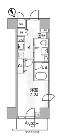ステージファースト浅草橋2(1K/5階)の間取り写真