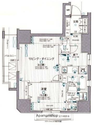 日神デュオステージ新御徒町 5階階 間取り
